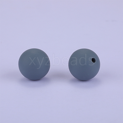 Round Silicone Focal Beads SI-JX0046A-10-1