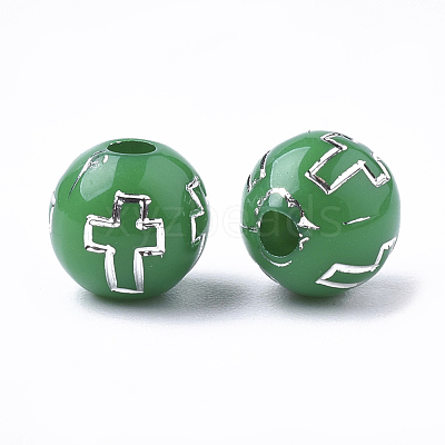Plating Acrylic Beads PACR-Q113-10H-1
