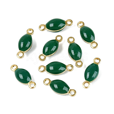 Antique Bronze Plated Brass Enamel Oval Links connectors KK-Q570-06C-1