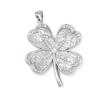 Brass Micro Pave Cubic Zirconia Pendants KK-K411-09P-1