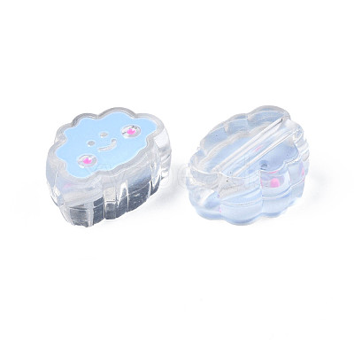 Transparent Acrylic Beads X-ACRC-S039-01-1