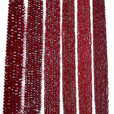 Electroplate Glass Beads Strands EGLA-A044-P6mm-A02-1