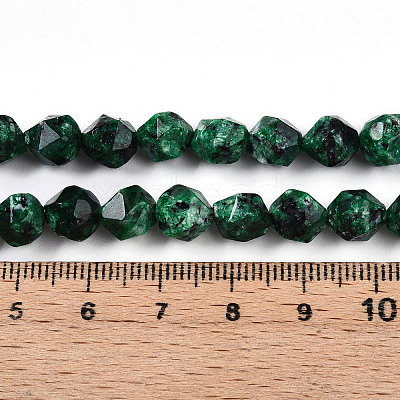 Dyed Natural Sesame Jasper Beads Strands G-T139-8mm-47E-1