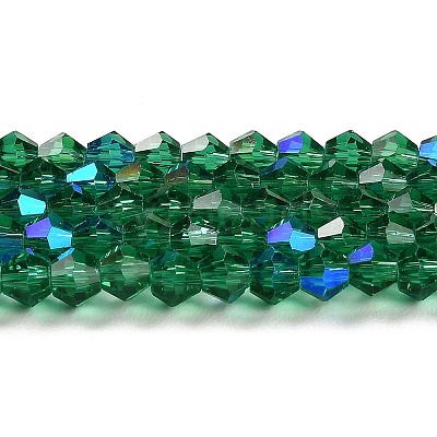 Transparent Electroplate Glass Beads Strands EGLA-A039-T3mm-L10-1