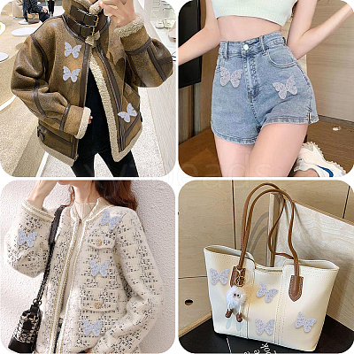Resin Rhinestone Hotfix Rhinestone Iron on/Sew on Cloth Patches DIY-WH20063-030G-1