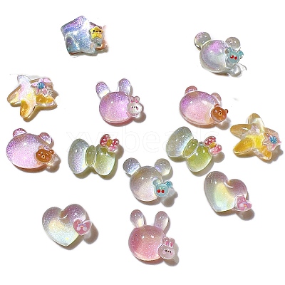 Gradient Color Resin Cabochones PW-WG4841A-01-1