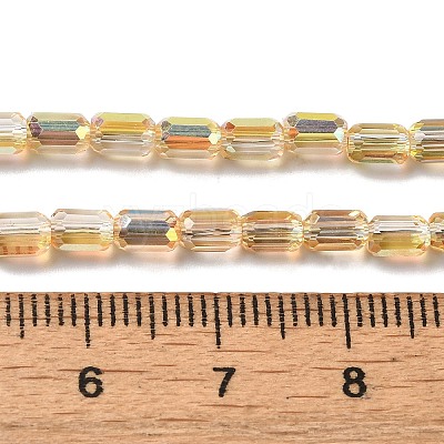 Electroplate Glass Beads Strands EGLA-D031-01-19-1