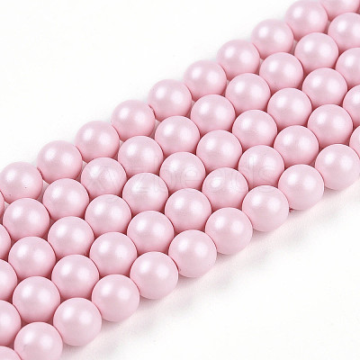 Baking Paint Pearlized Glass Pearl Bead Strands HY-N002-5mm-B04-1