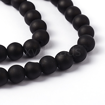Baking Paint Transparent Glass Bead Strands GLAA-S031-8mm-38-1
