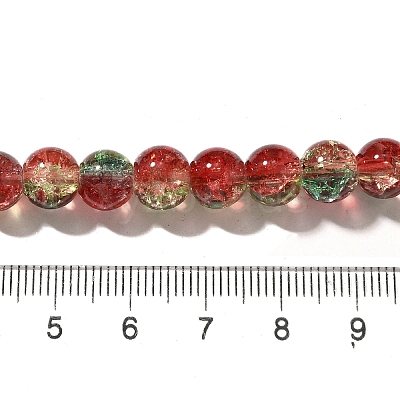 Crackle Glass Beads Strands CCG-C002-6mm-12-1