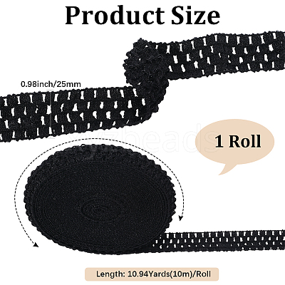 10M Elastic Polyester Ribbon Baby Headbands OHAR-GF0001-53B-02-1