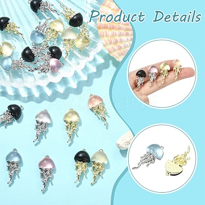 10Pcs 2 Colors Rack Plating Alloy Pendants FIND-YW0011-29-1