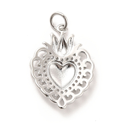 Rack Plating Brass Micro Pave Cubic Zirconia Pendants KK-K270-16P-1