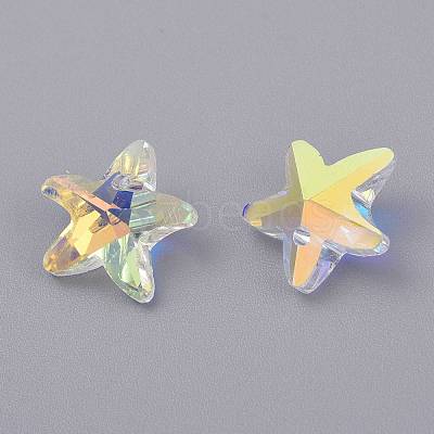 Faceted Glass Charms GLAA-H101-A-17-1