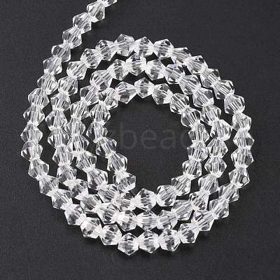 Imitate Austrian Crystal Bicone Glass Beads Strands GLAA-F029-4x4mm-13-1