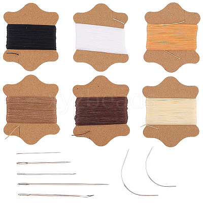 6 Bundles 6 Colors Waxed Cotton Cords OCOR-CY0001-96-1