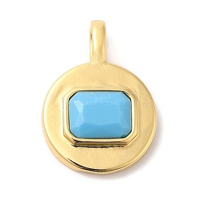 Brass with Cubic Zirconia Pendants KK-K339-01G-05-1