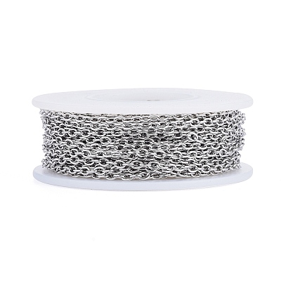 Tarnish Resistant 201 Stainless Steel Cable Chains CHS-R008-11-1