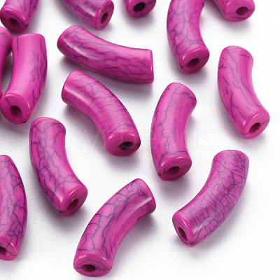Opaque Crackle Acrylic Beads MACR-S372-001N-002-1