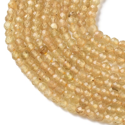 Natural Yellow Apatite Beads Strands GG-CBAE031-A02-3mm-1