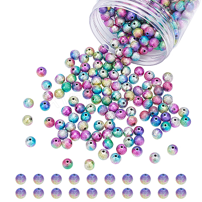 Spray Painted Acrylic Beads ACRP-AR0001-03-1