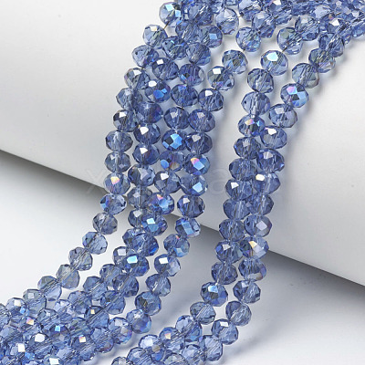 Electroplate Glass Beads Strands EGLA-A034-T4mm-I12-1
