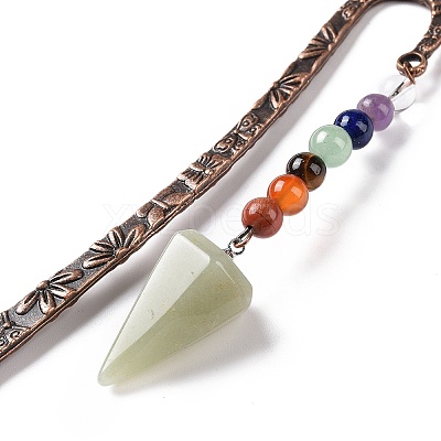 Natural Green Aventurine Bookmark AJEW-C025-01D-1