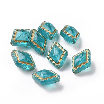 Plating Transparent Acrylic Beads OACR-P013-30B-1