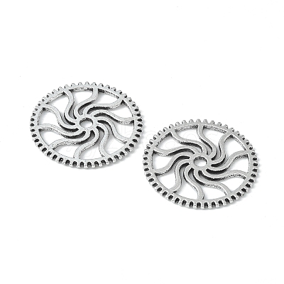Steampunk Theme Tibetan Style Alloy Gear Cog Pendants TIBEB-19598-AS-NR-1