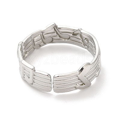 Non-Tarnish 304 Stainless Steel Cuff Wide Band Finger Rings RJEW-L107-015P-1