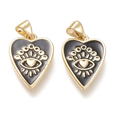 Brass Enamel Pendants LS-ZIRC-F116-10A-G-1
