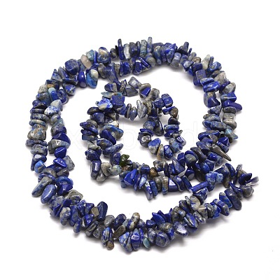 Natural Lapis Lazuli Chip Bead Strands G-M205-14-1