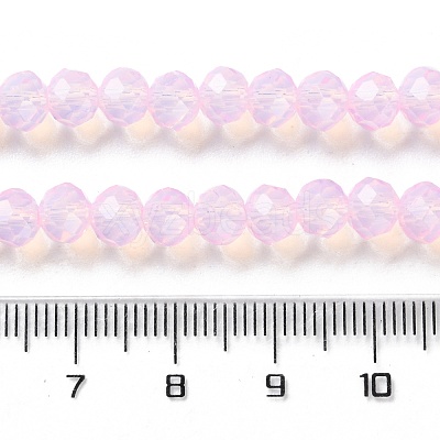 Baking Paint Transparent Glass Beads Strands LS-DGLA-A034-J6MM-D09-1