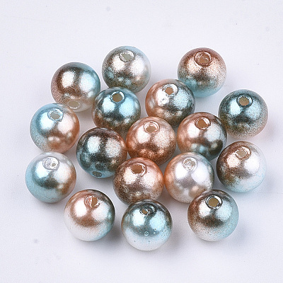 Rainbow ABS Plastic Imitation Pearl Beads LS-X-OACR-Q174-4mm-09-1