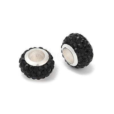 Alloy Rhinestone Clay Pave Beads ALRI-D300-03S-10-1
