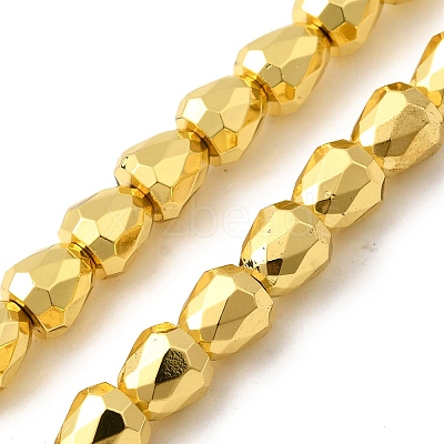 Electroplate Glass Beads Strands EGLA-F166-08-1
