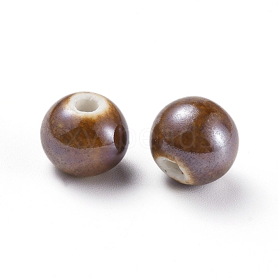 Glazed Porcelain Beads PORC-D001-10mm-05-1