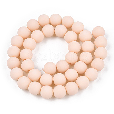 Opaque Glass Beads Strands GLAA-T032-P10mm-MD09-1