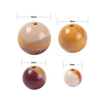340Pcs 4 Sizes Natural Mookaite Beads G-LS0001-34-1
