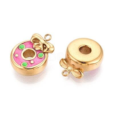 304 Stainless Steel Enamel Pendants STAS-T068-10A-1