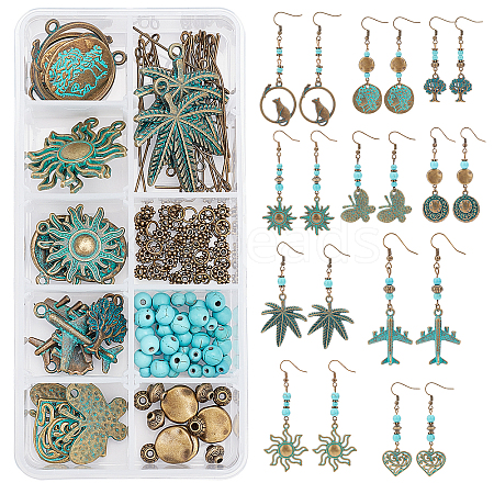 SUNNYCLUE 192Pcs DIY Retro Style Earring Making Kits DIY-SC0014-90-1