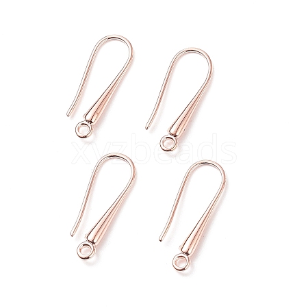 Eco-Friendly Brass Earring Hooks Findings X-KK-M157-03RG-NR-1