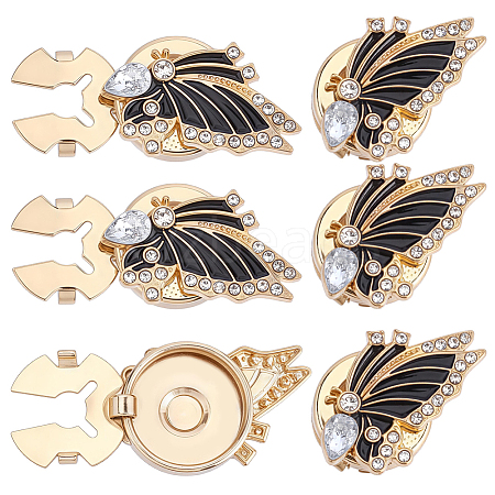 Alloy Rhinestone Cufflinks FIND-WH0111-882A-1