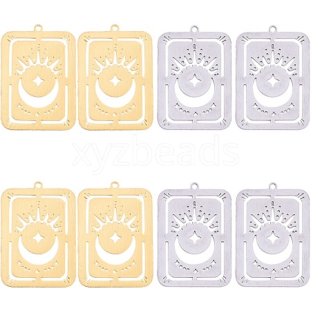 20Pcs 2 Colors 304 Stainless Steel Pendants STAS-SZ0003-11-1