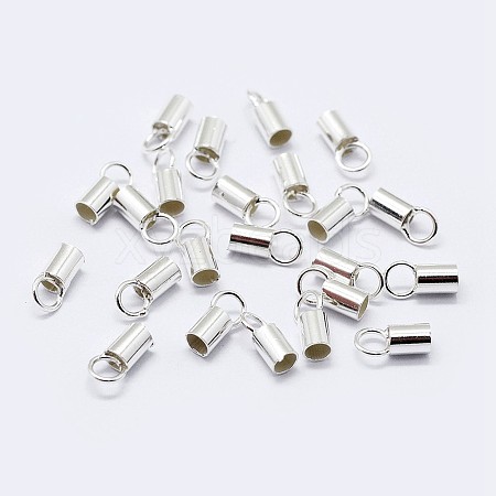 925 Sterling Silver Cord Ends STER-F036-21S-1mm-1