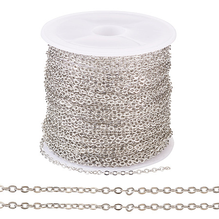 Brass Coated Iron Flat Cable Chains CH-TAC0007-01P-1