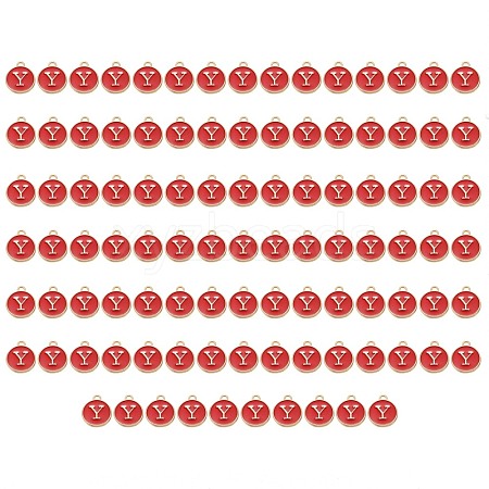 Golden Plated Enamel Alloy Charms ENAM-SZ0001-26C-Y-1