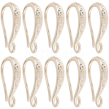 10 Pairs Brass Earring Hooks KK-BBC0025-12A-1