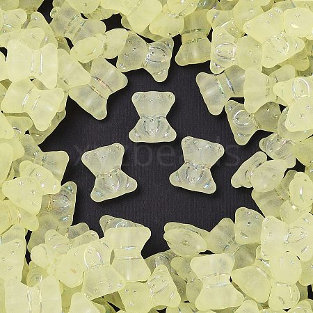 Frosted Transparent Acrylic Beads OACR-P029-20B-03-1
