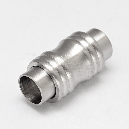 Tarnish Resistant Column 304 Stainless Steel Magnetic Clasps with Glue-in Ends LS-STAS-D070-09-1